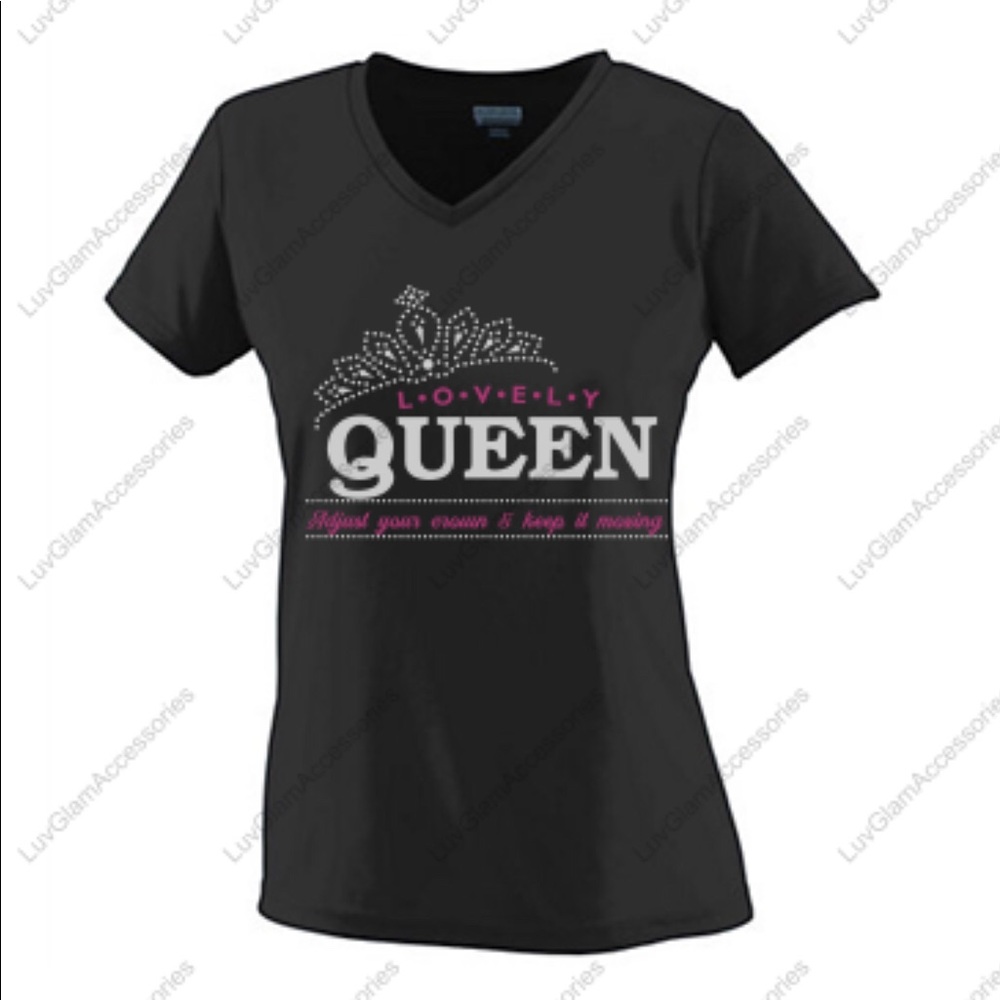 Black Ladies VNeck T-shirt